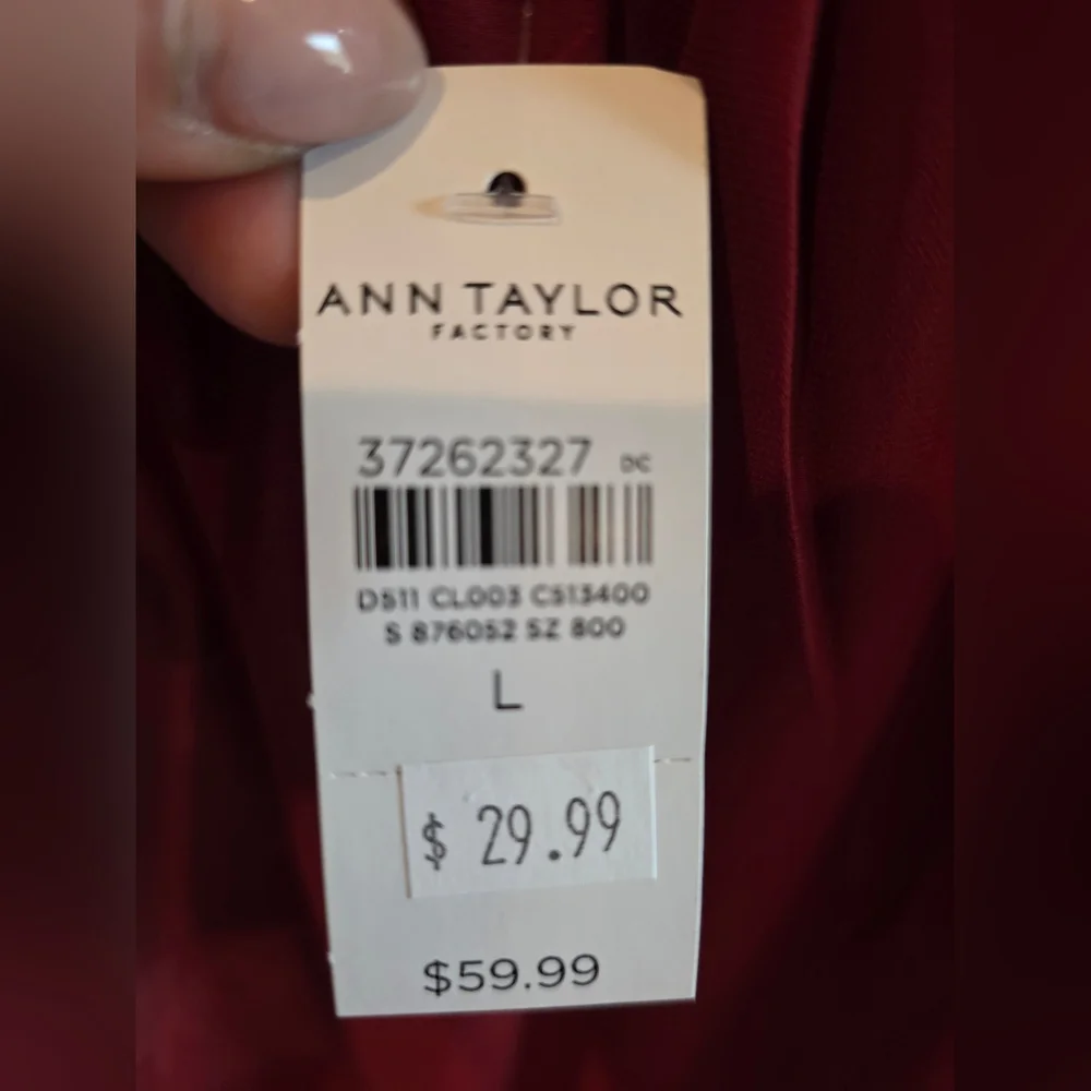 Ann Taylor Floral Ruffle Sleeve Blouse SizeL NWT - Picture 9 of 9